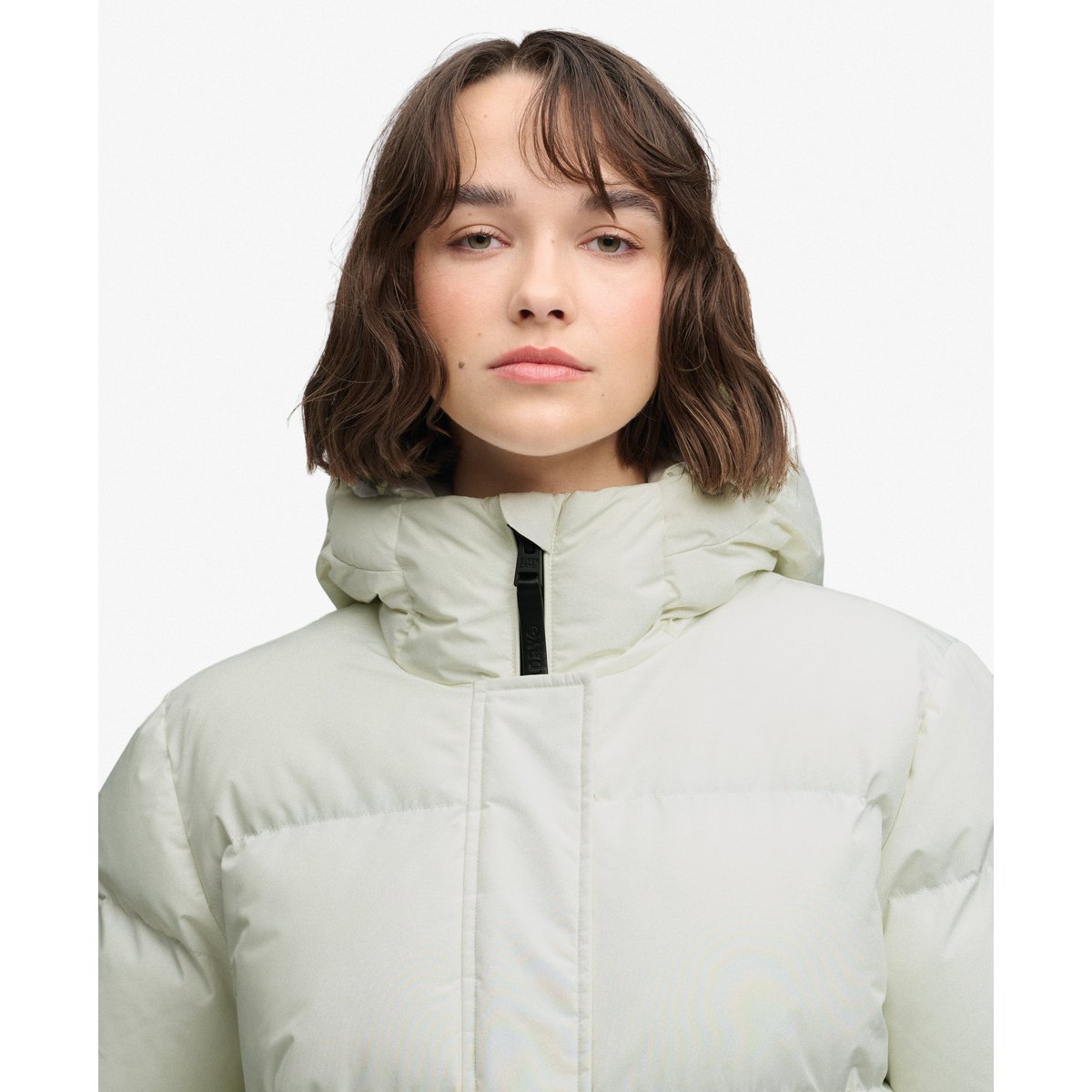 Doudoune Sport à Capuche blanc cassé, SUPERDRY