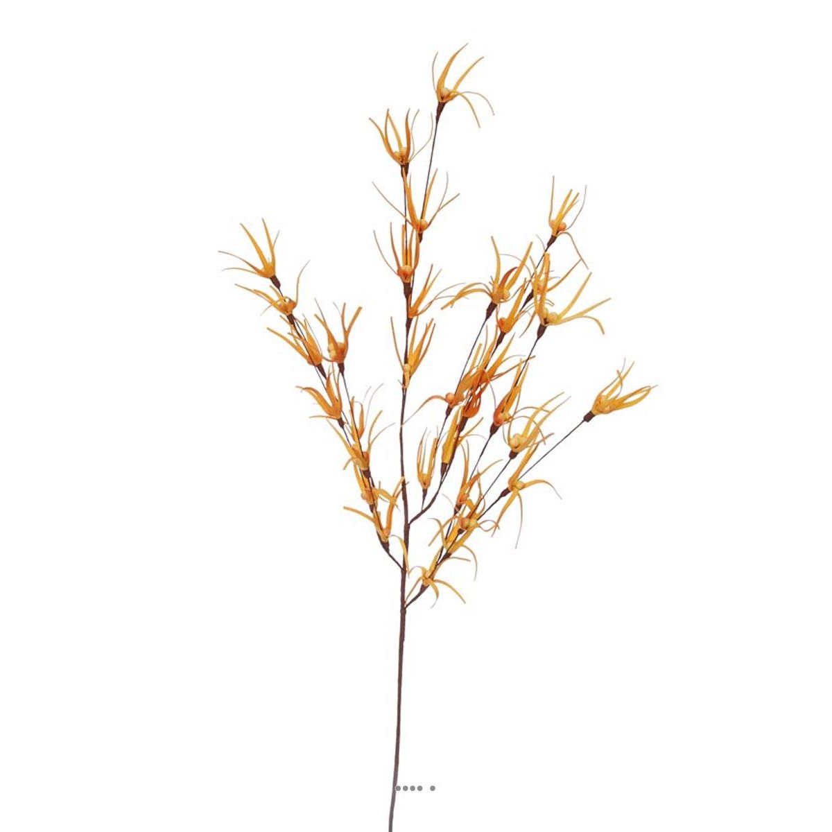 Branche de feuillage déco artificiel H 79 cm orange clair, ARTIFICIELLES