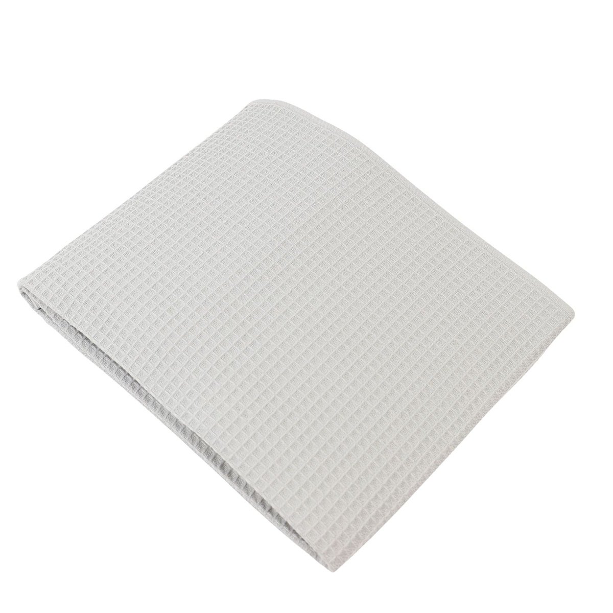 Serviette de toilette coton nid d'abeille EDEN gris, LINANDELLE