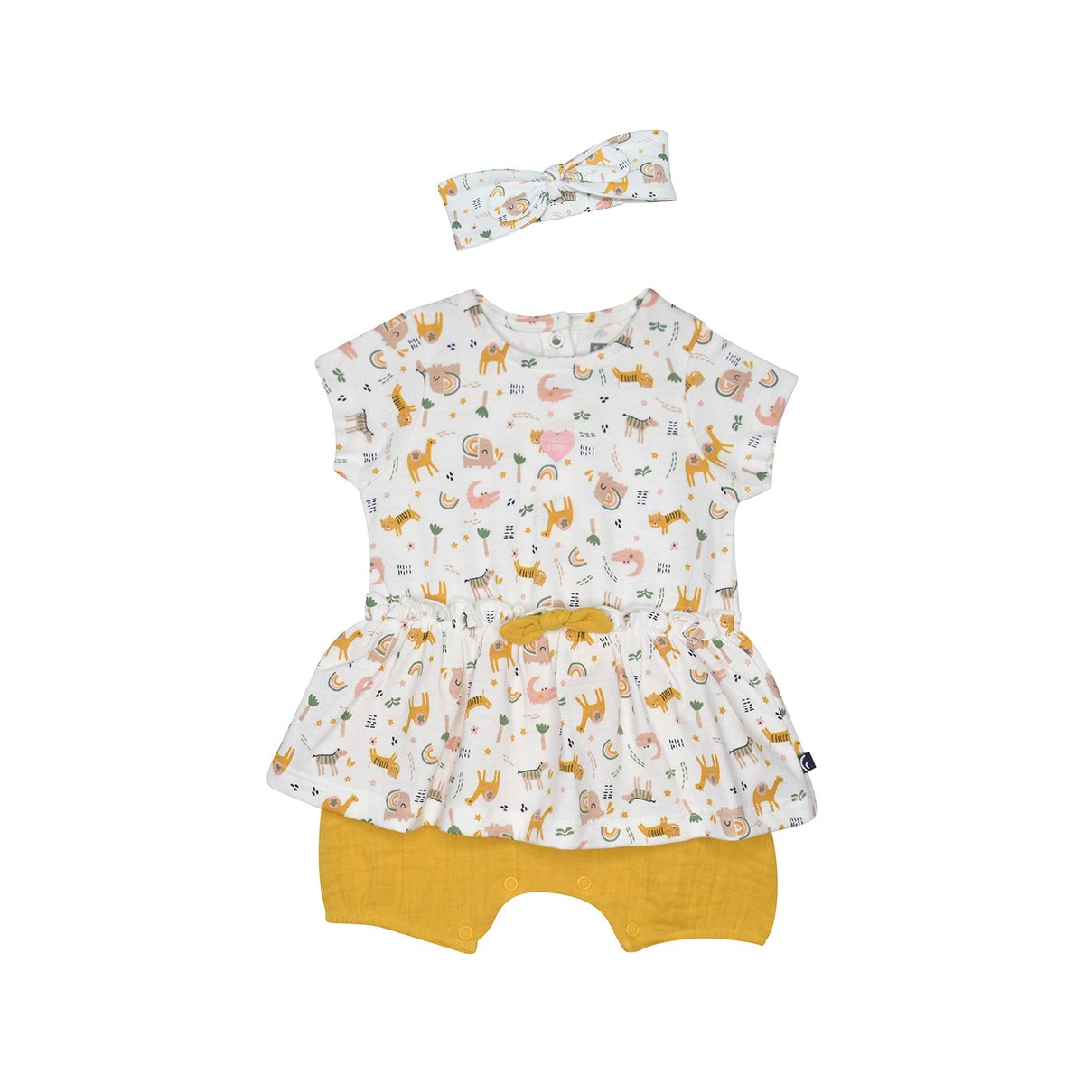 Combirobe bandeau lou naissance blanc, SUCRE D'ORGE