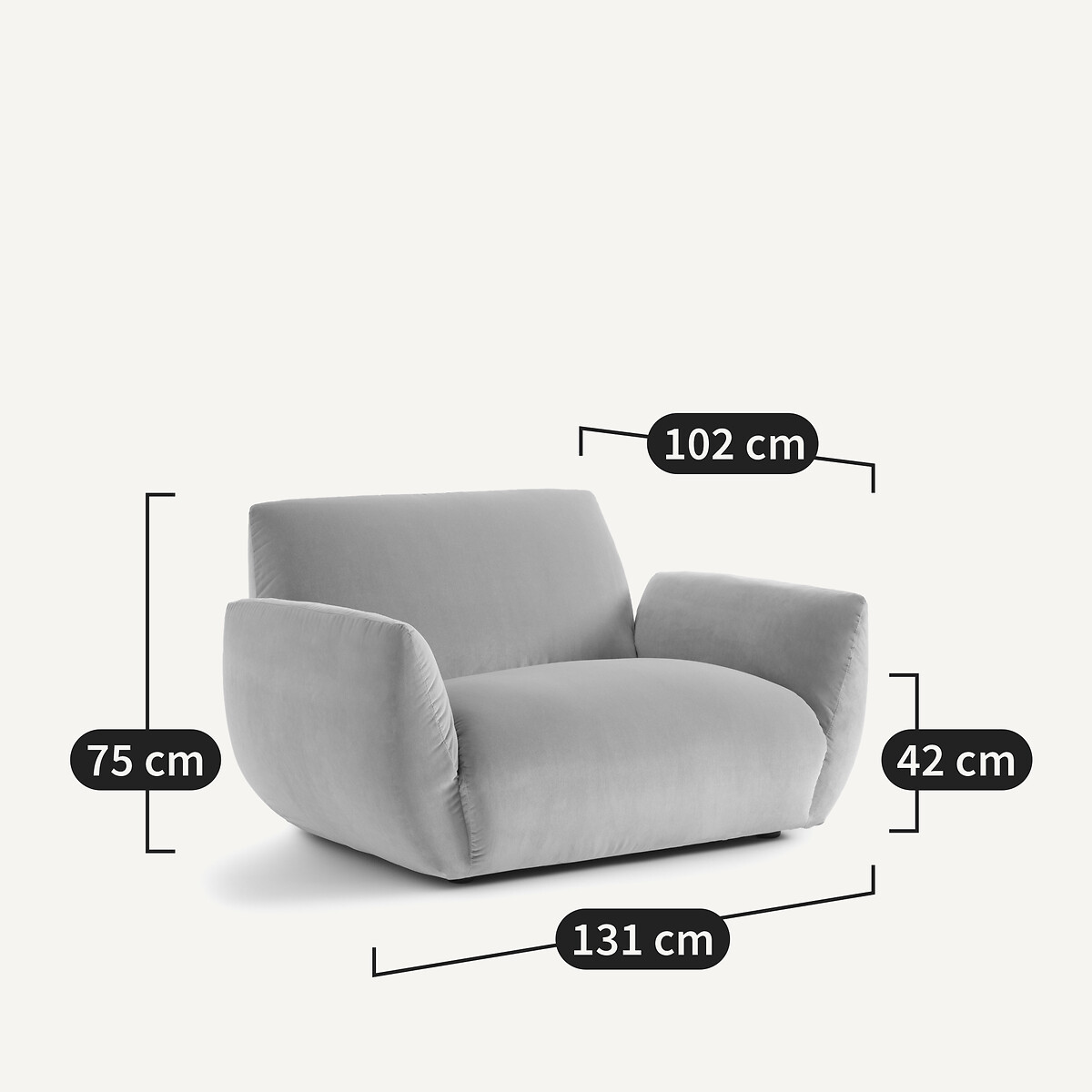 Fauteuil velours, Spogano vert tsar, AM.PM