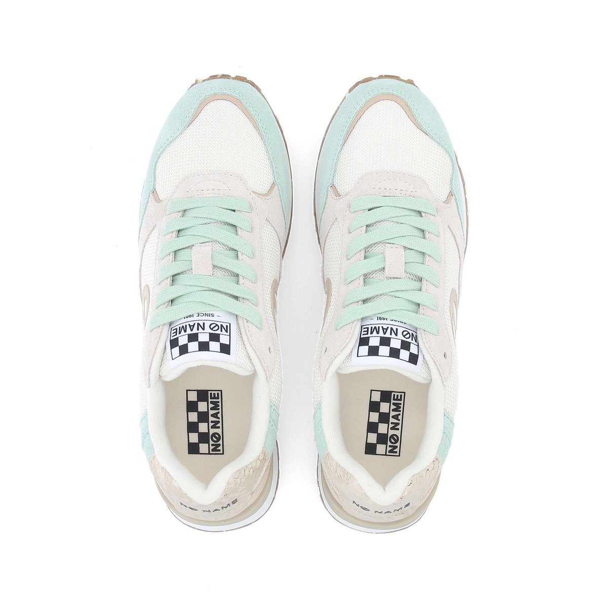 TOVA RUNNER -  BLANC CASSE/BEIGE/VERT ["blanc cassé","beige","vert"], NO NAME