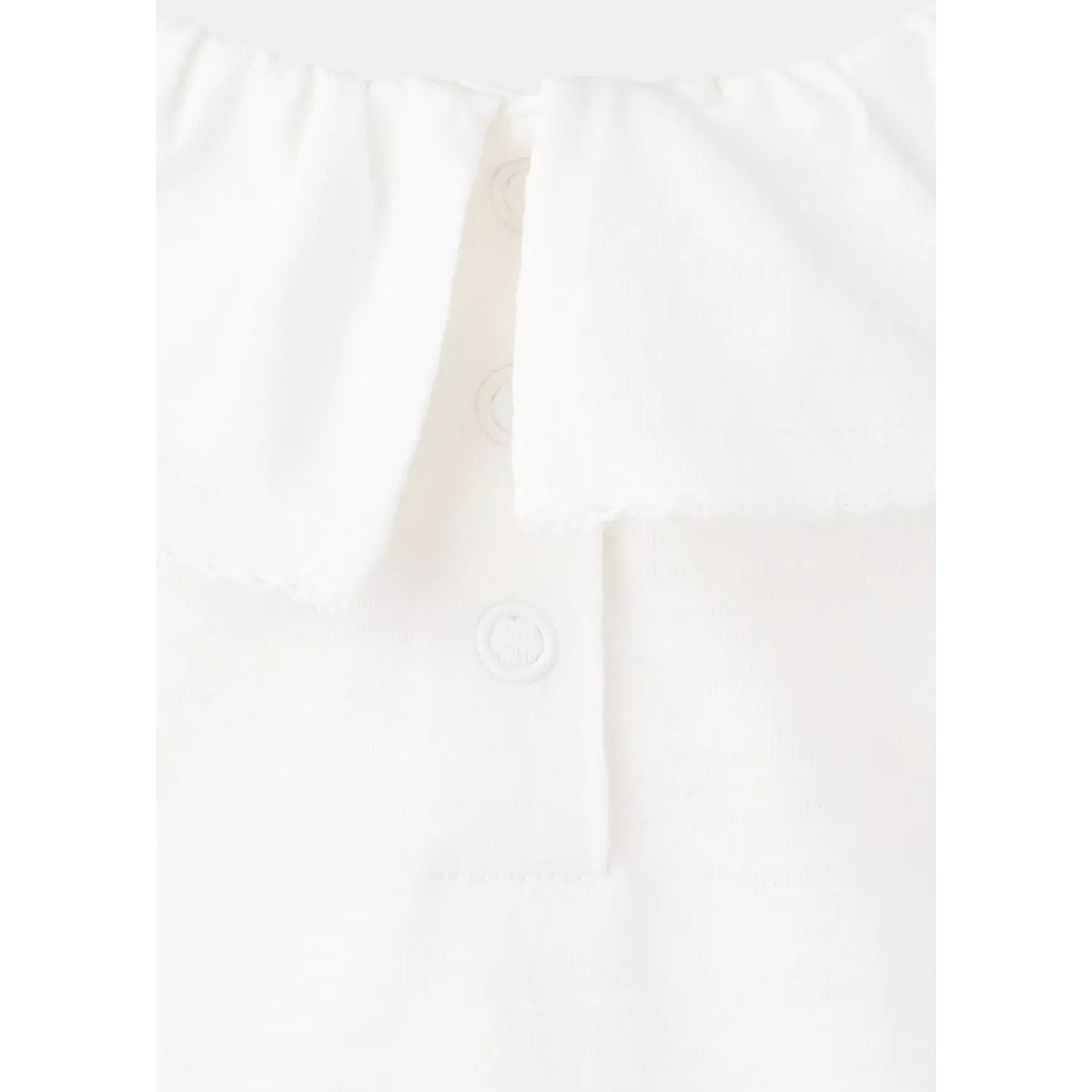 T-shirt en coton col claudine blanc cassé, MANGO BABY