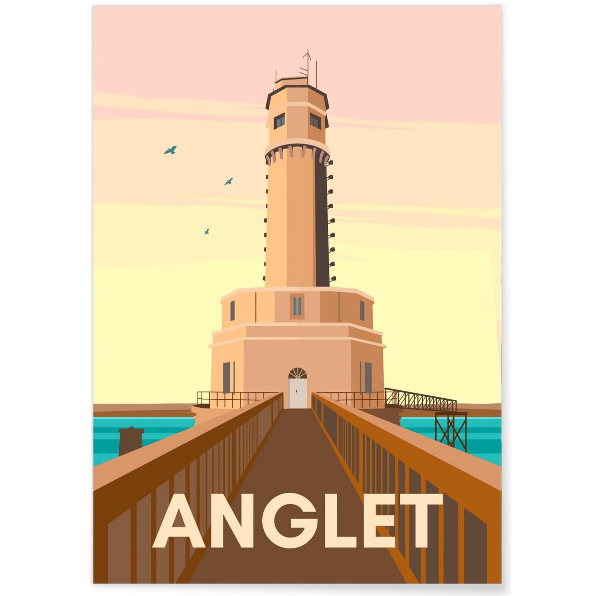 Affiche ville Anglet blanc, L'AFFICHERIE