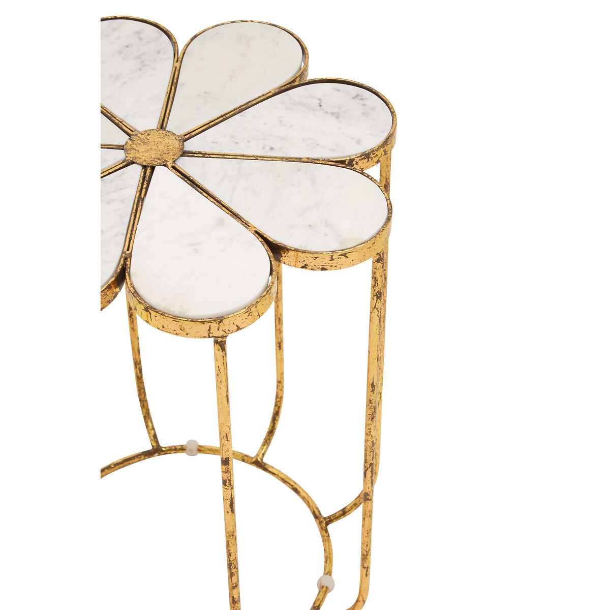 Ayaka Flower Mirrored Side Table gold-coloured, SO'HOME