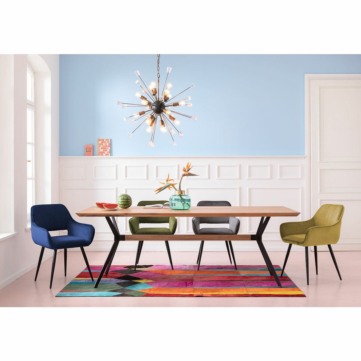 Chaise a. acc. San Francisco bleu noir, KARE DESIGN