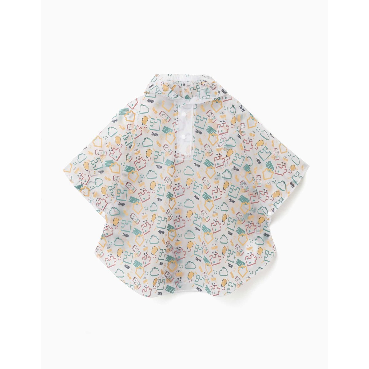 Poncho de pluie avec capuche et imprimé jaune, ZIPPY