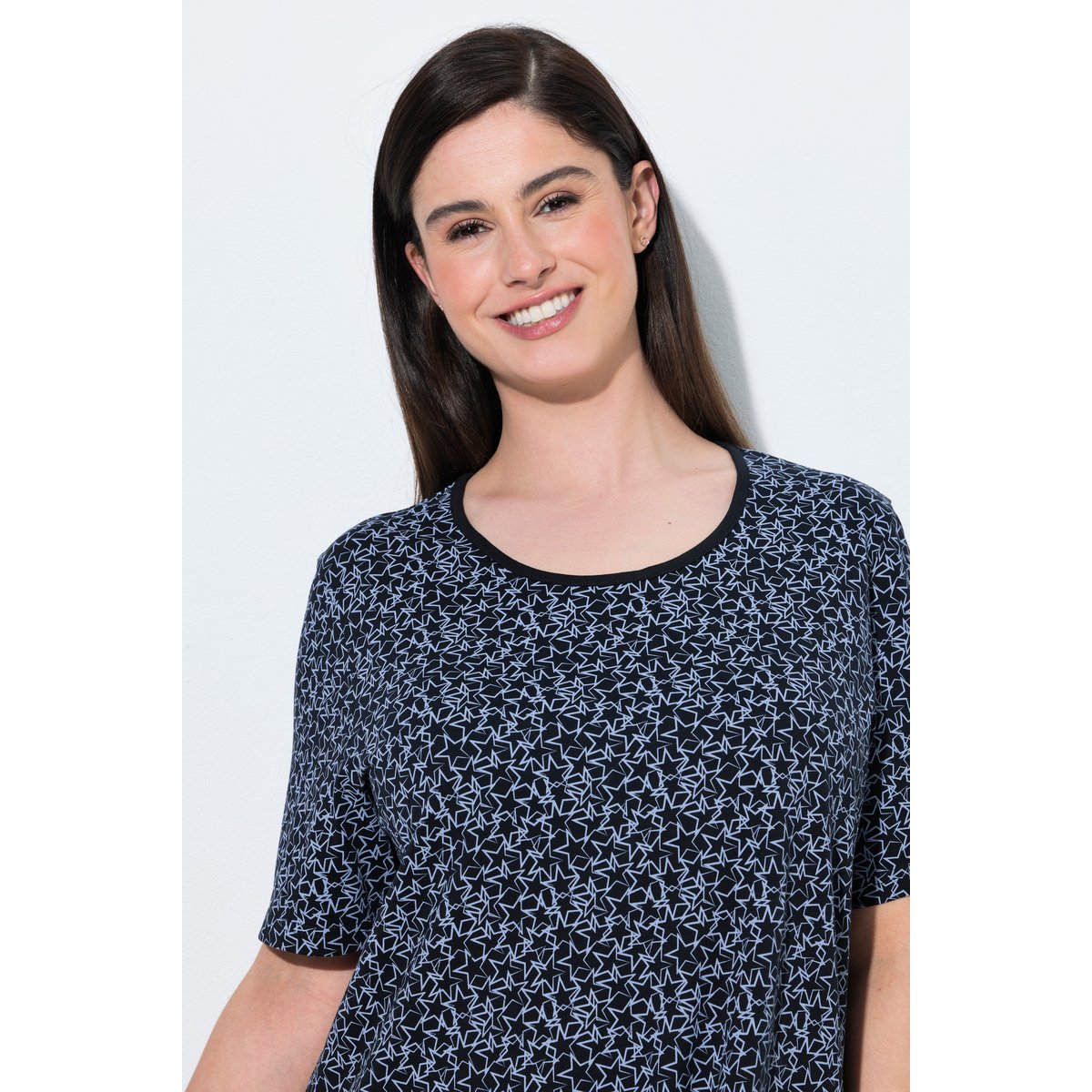 Chemise de nuit à motif noir, ULLA POPKEN