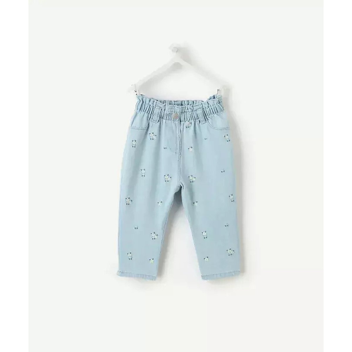 Pantaloni dritti jeans chiaro, TAPE A L'OEIL