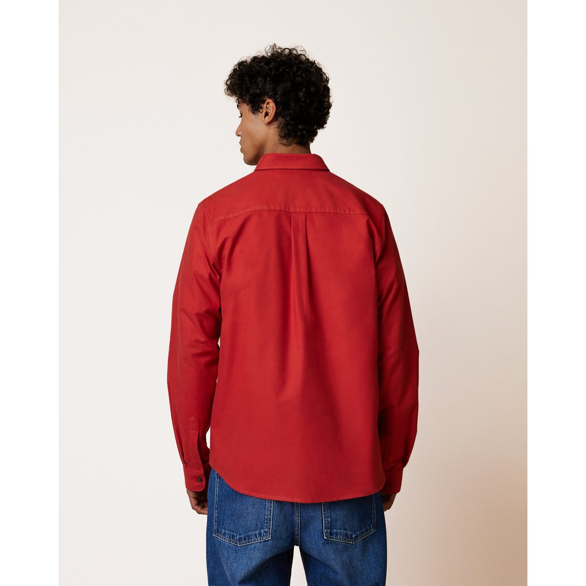 Chemise en tissu Oxford brique, FAGUO