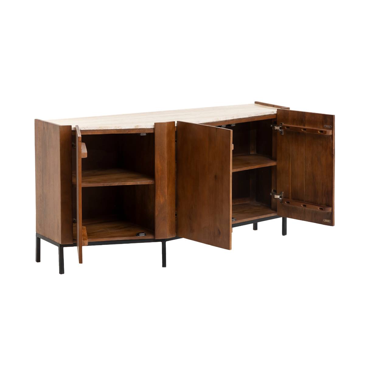 Buffet en bois de manguier AZURE bois foncé, MADE IN MEUBLES 