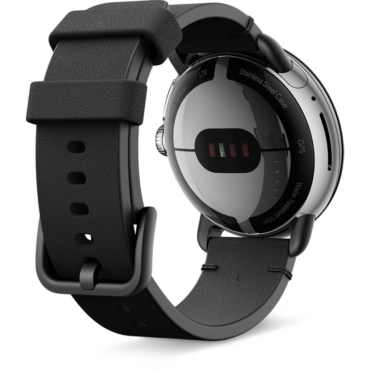 Bracelet Pixel Watch Cuir large noir noir, GOOGLE