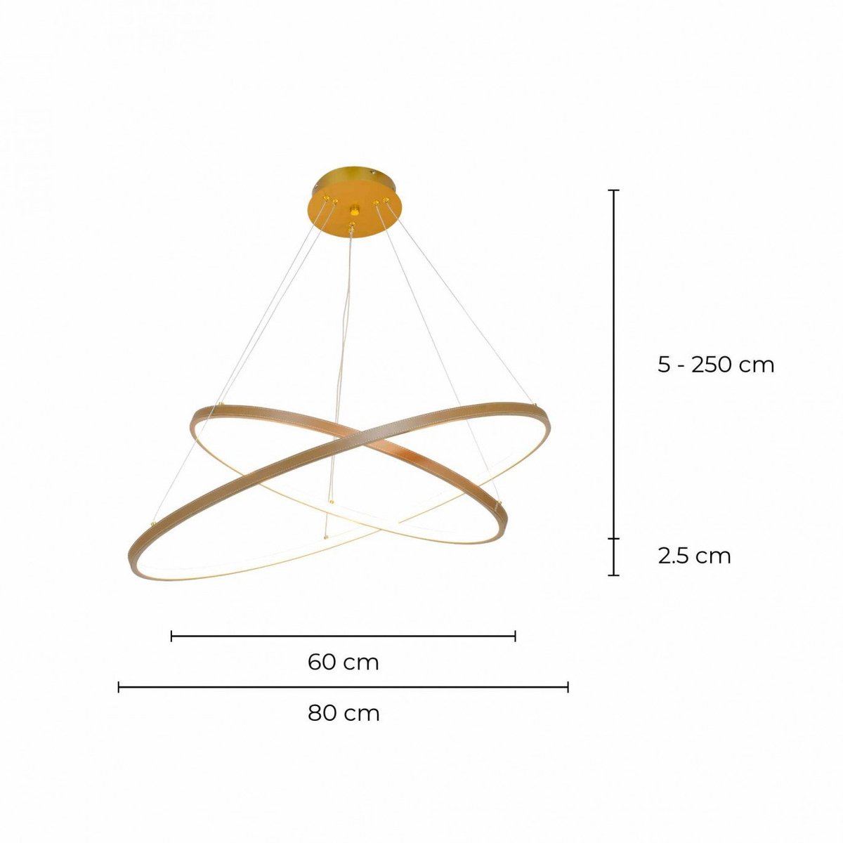 Suspension aspect cuir, APOLLON marron, C-CREATION