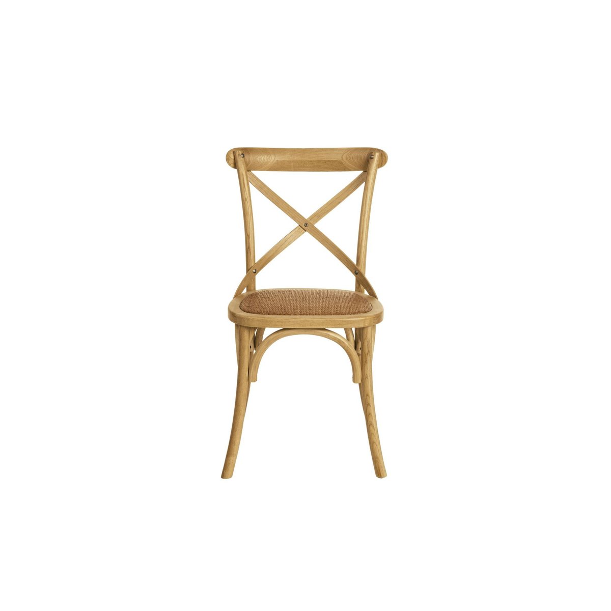Chaises bistrot en rotin (lot de 2) - ESTAMINET crème, HELLIN, DEPUIS 1862