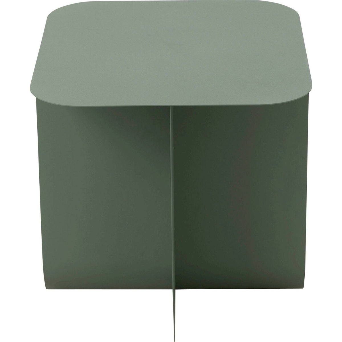 Table d'appoint carrée en métal vert, RECOLLECTION