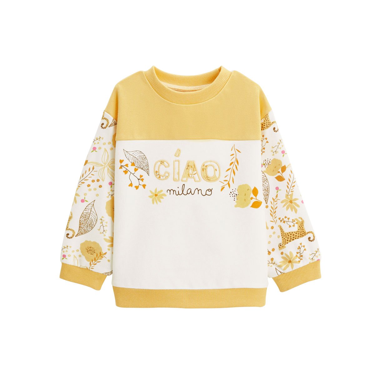 Sweat-shirt enfant Ciao Milano jaune, PETIT BEGUIN