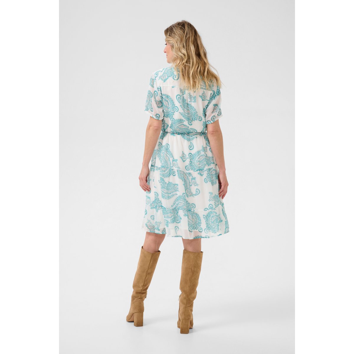 Robe bleu cachemire columbia paisley, CREAM