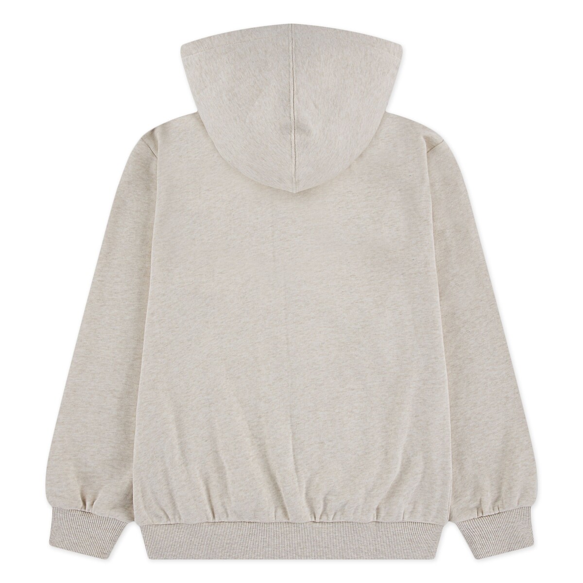 Sweat zippé à capuche en molleton léger beige, CONVERSE