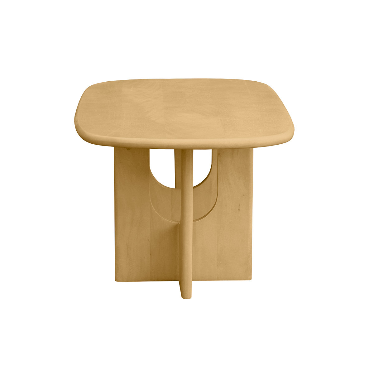 Table basse design bois clair manguier massif L100 cm MASSARI couleur unique, MILIBOO