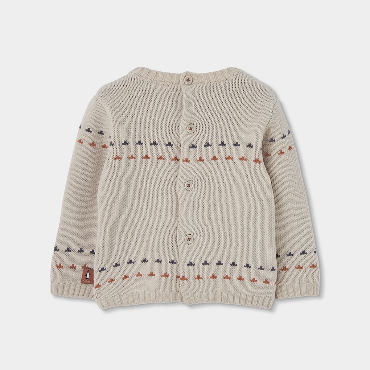 Ensemble bébé garçon en maille avec pingouins beige, BOBOLI