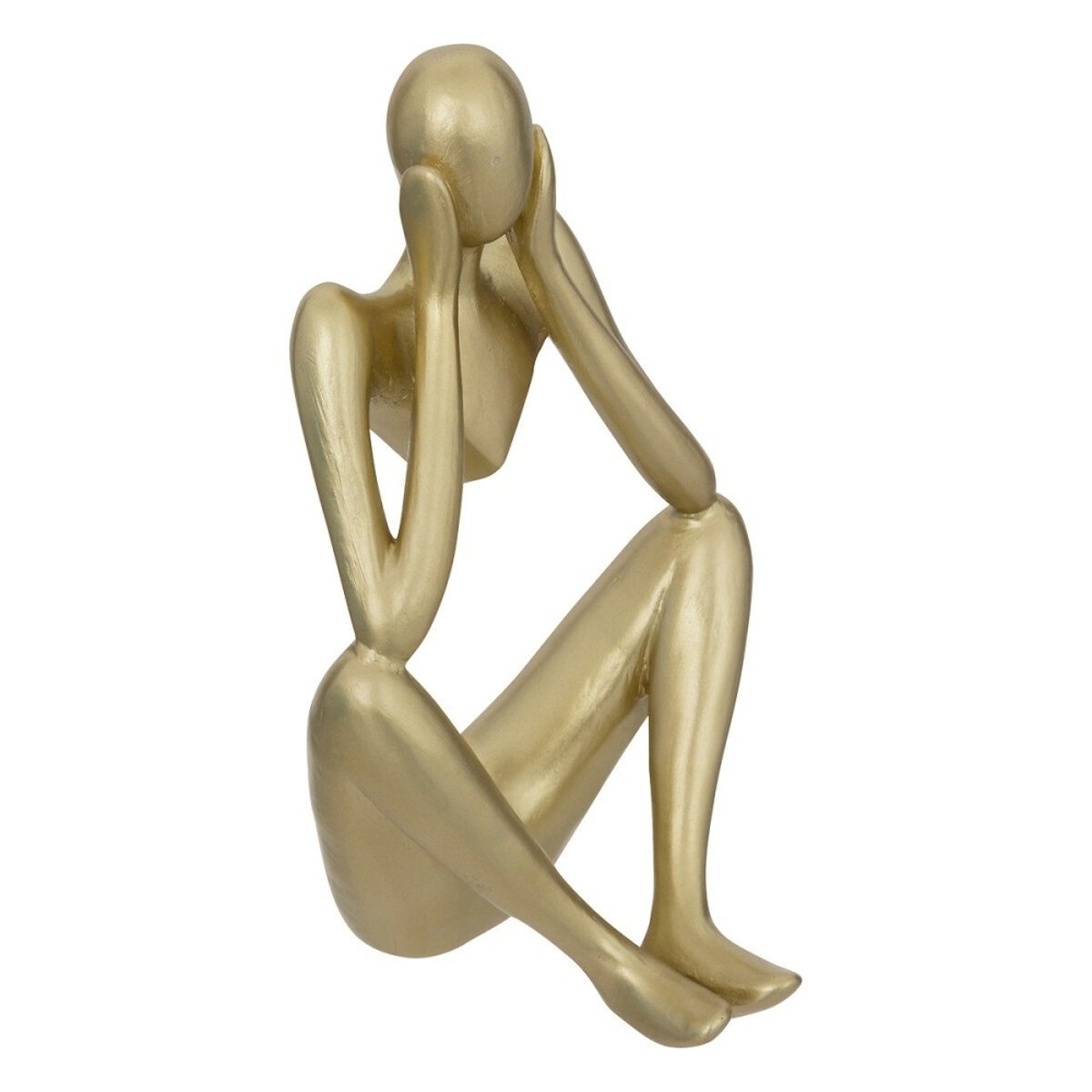 Ensemble De 3 Statuettes Femme En Résine Dorée H17 or, ATMOSPHERA