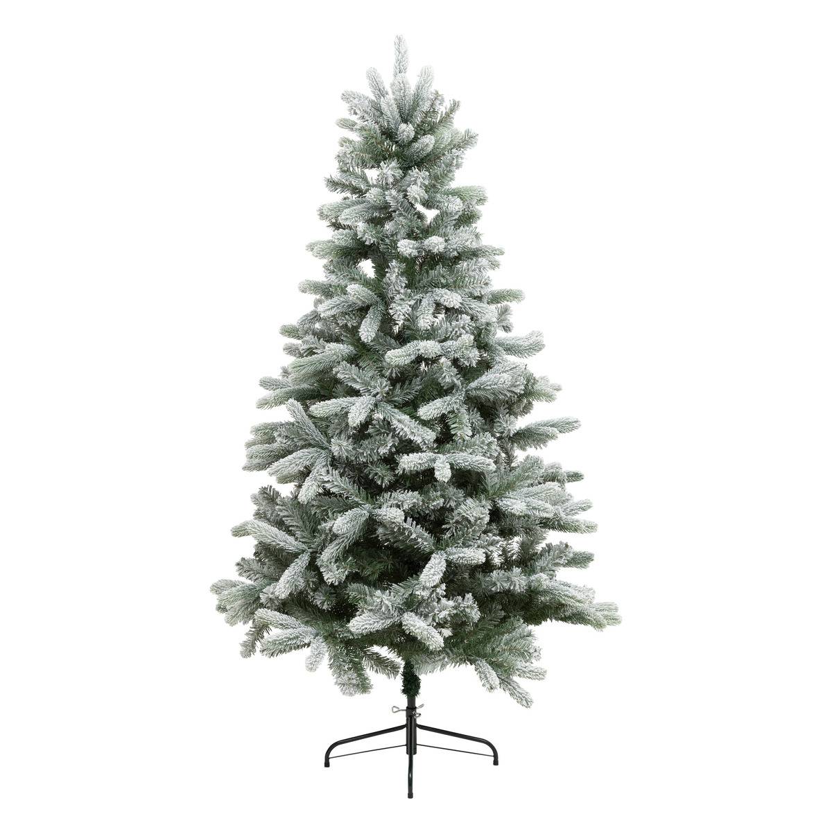 Sapin artificiel floqué Tempête H180 cm vert foncé, FEERIC LIGHTS & CHRISTMAS