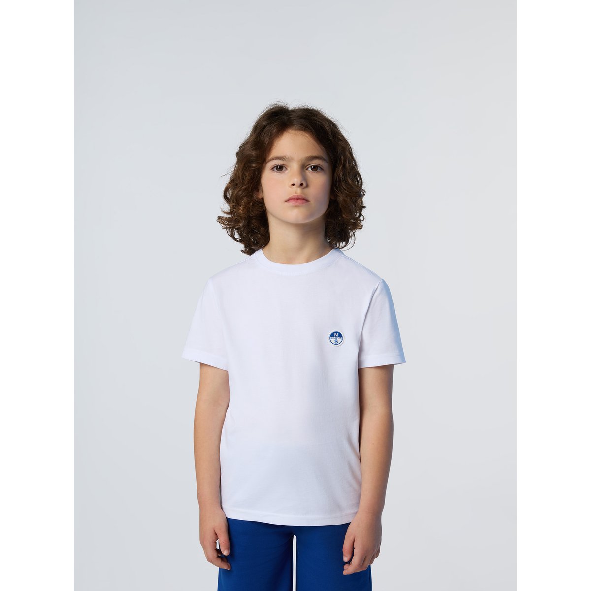 T-shirt avec patch logo blanc, NORTH SAILS