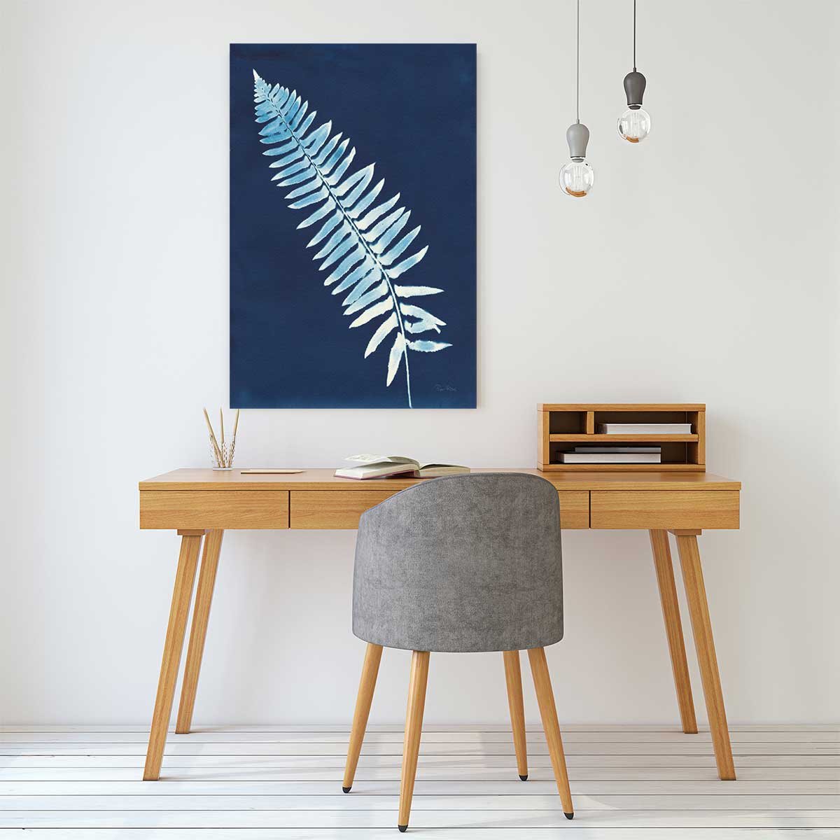 Tableau fleurs Fougère bleue tableau alu dibond, HEXOA