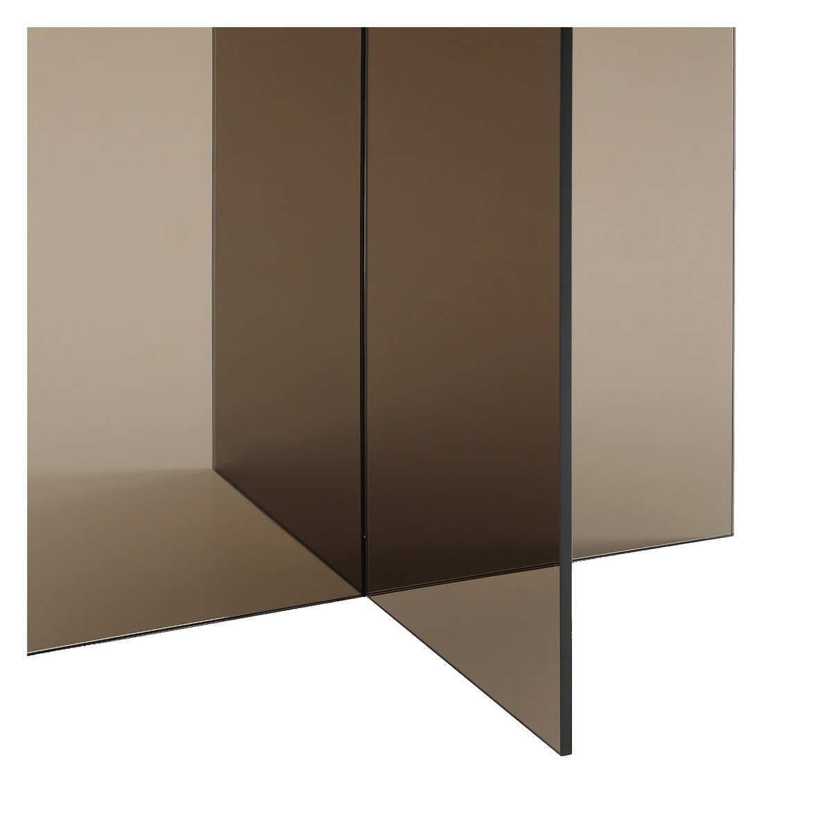 Table à manger  verre ELORY gris, HABITAT