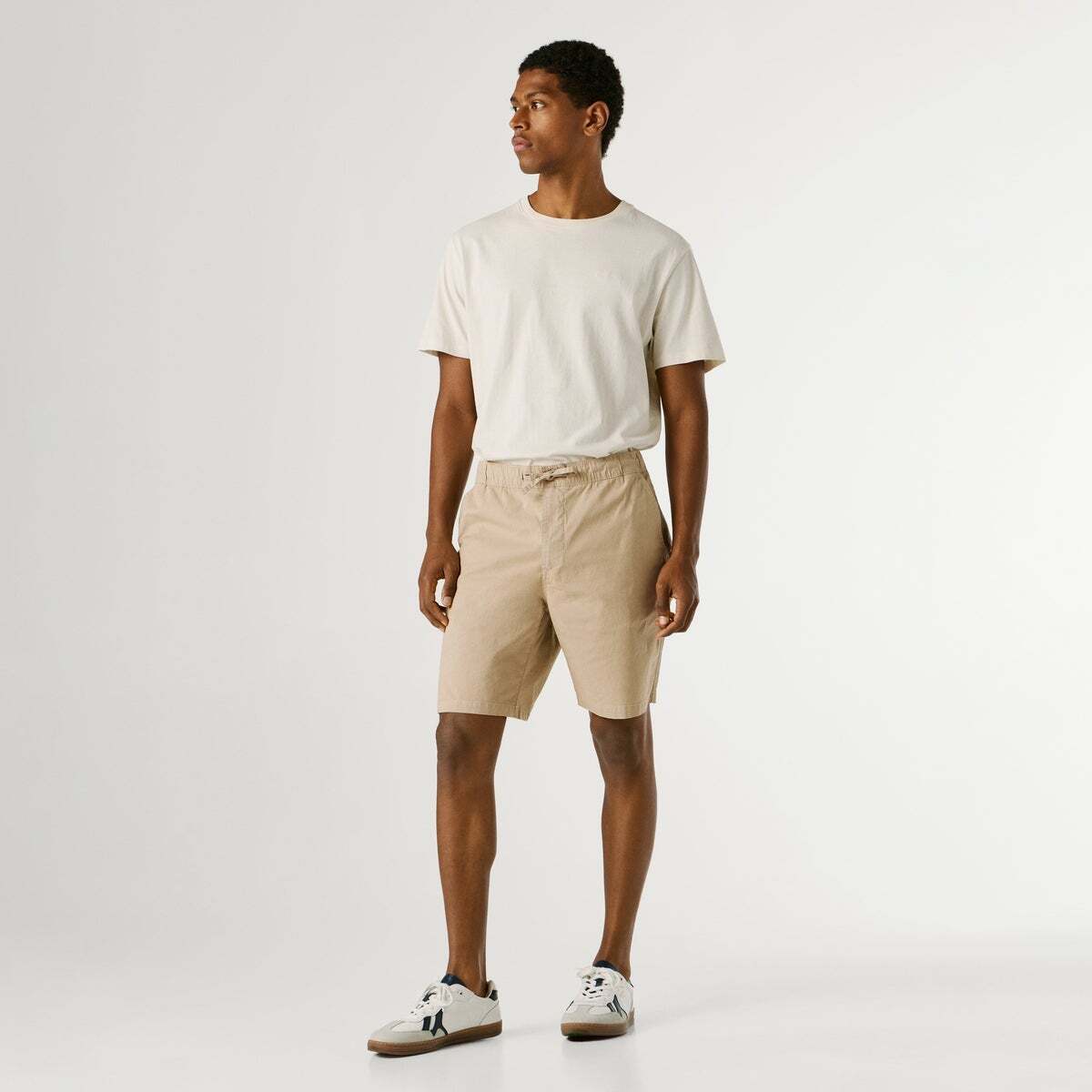 Bermuda Popeline Coupe Décontractée beige malté, PEPE JEANS