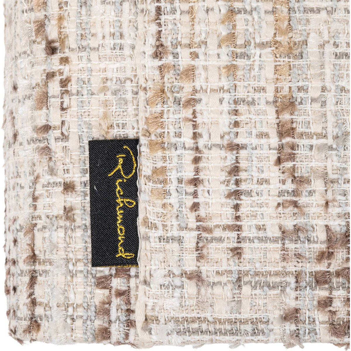 Abat-jour rectangulaire en tissu crème coco tissé naturel, RECOLLECTION