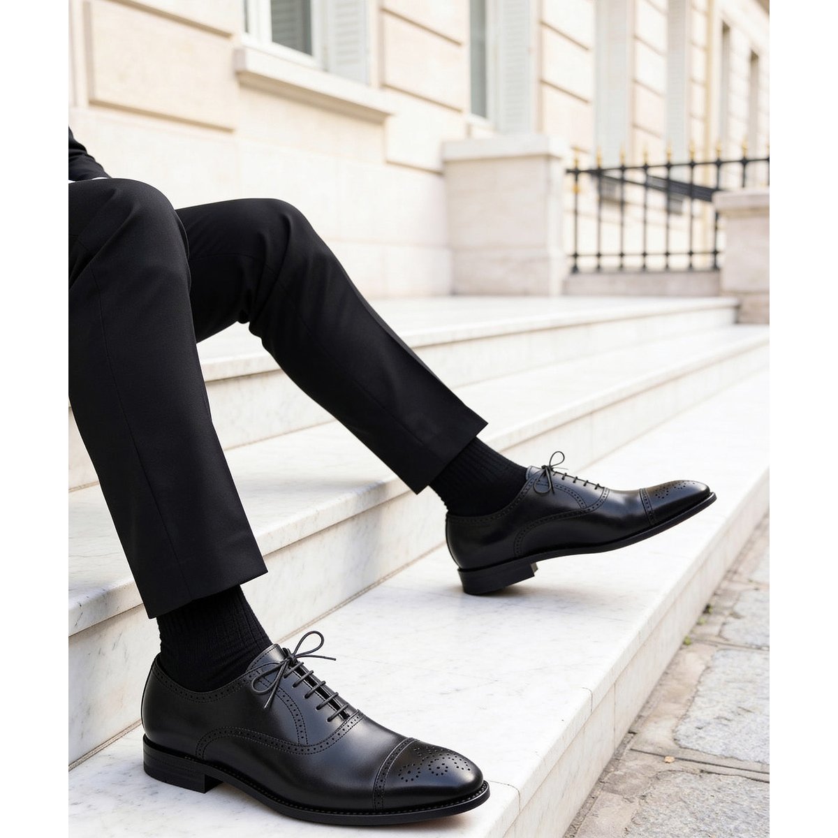 Richelieu cuir DIPLOMAT noir, FINSBURY