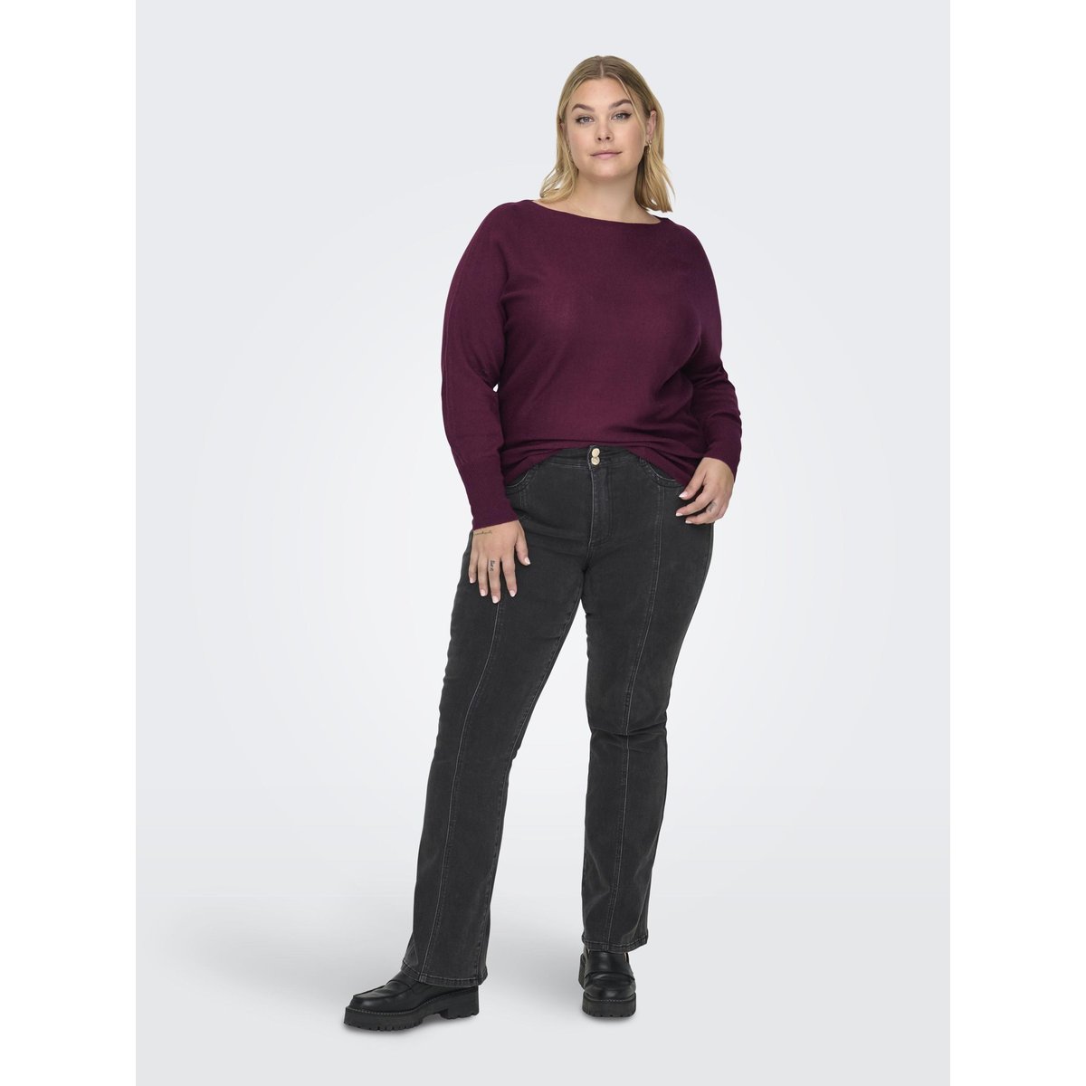 Pull En Maille cabernet, ONLY CARMAKOMA