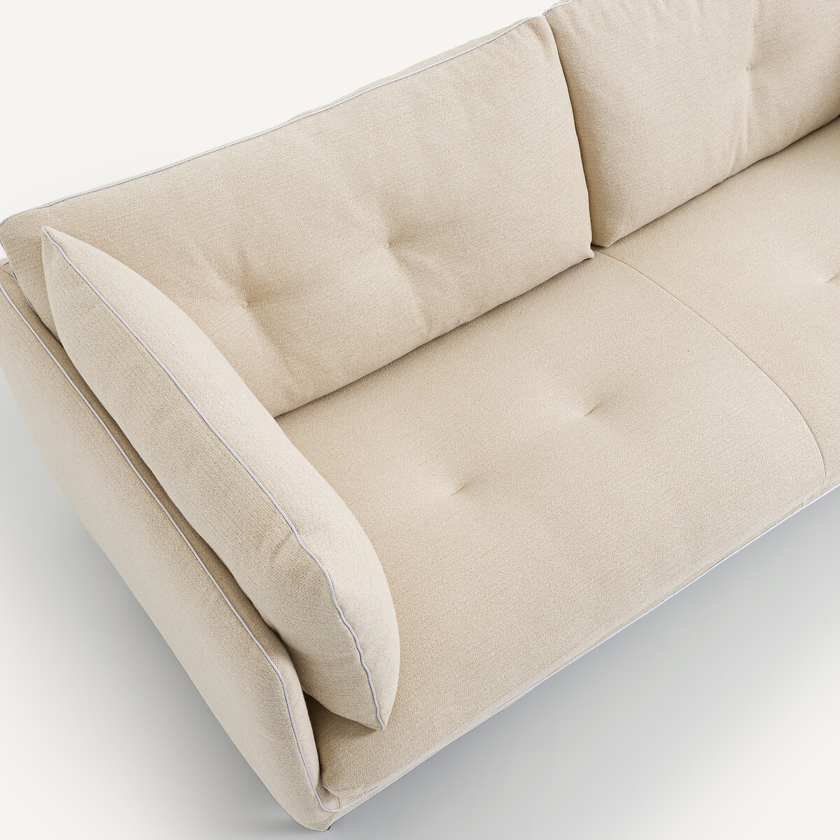 Compacte zetel, mix van stevige stoffen, Botero blond zand, AM.PM