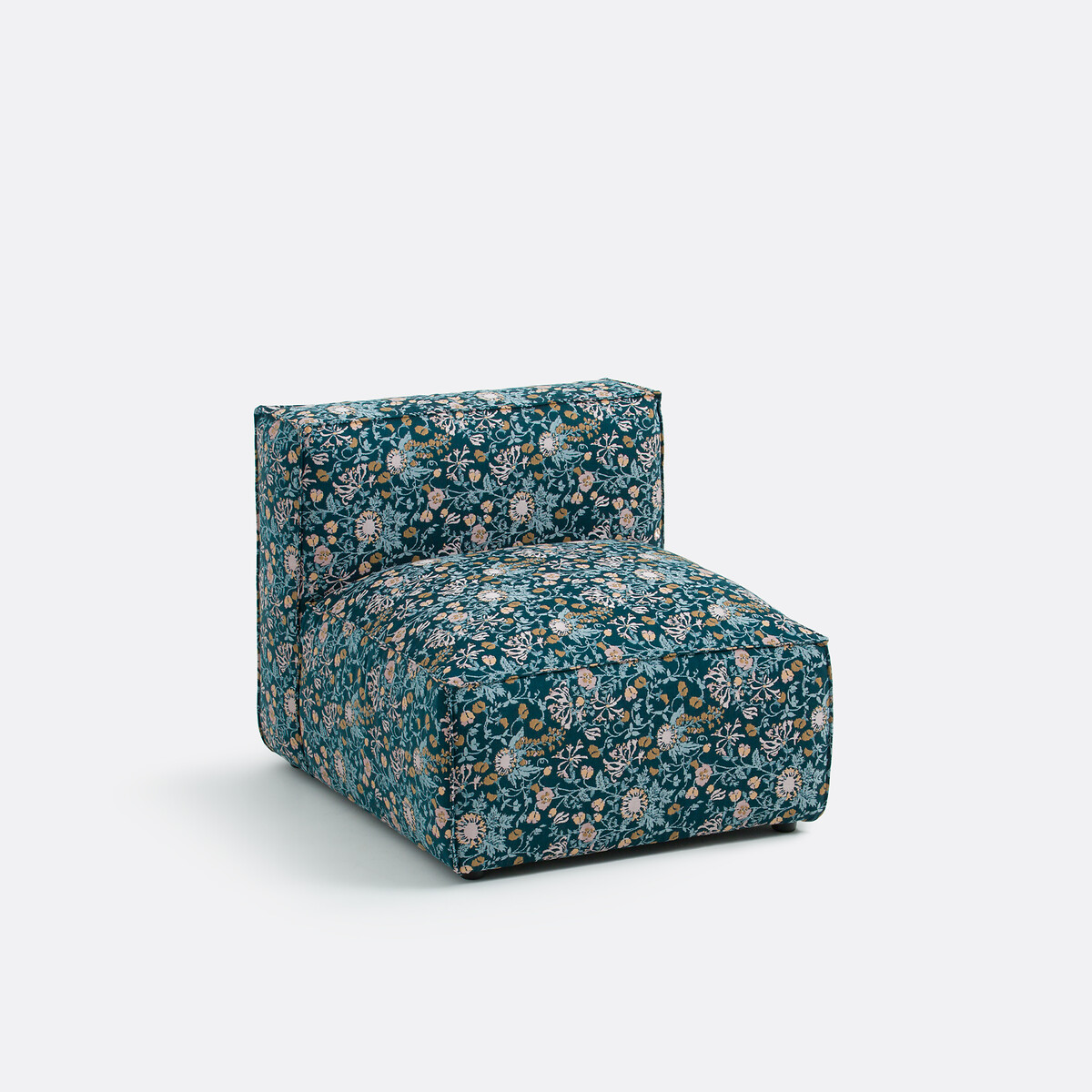 Elément chauffeuse pour canapé modulable, en jacquard fleuri, SEVEN jacquard fleuri, LA REDOUTE INTERIEURS