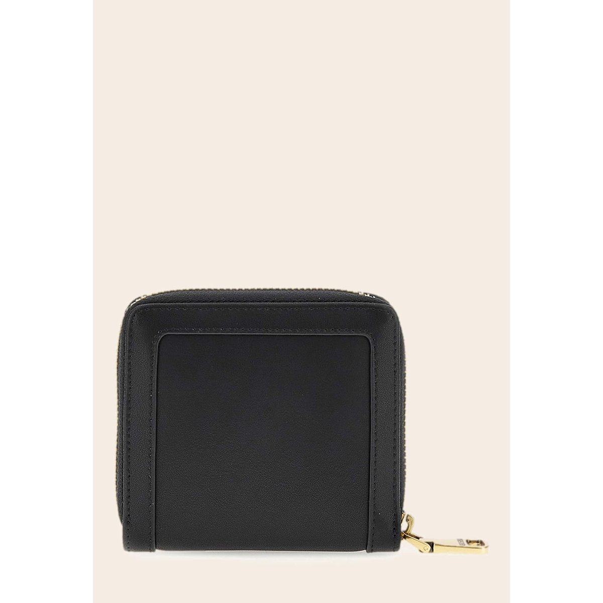 Mini Portefeuille Cristina En Cuir Véritable noir, GUESS