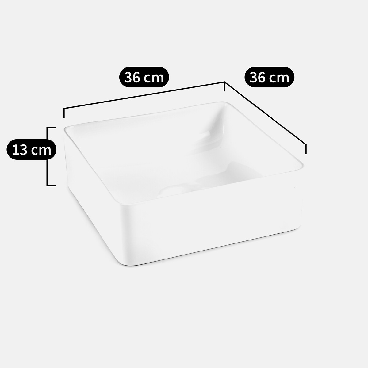 Vasque carrée en céramique Adles blanc, LA REDOUTE INTERIEURS
