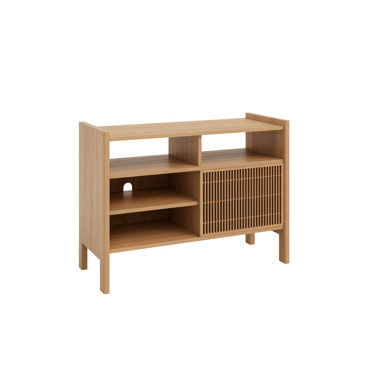 Buffet en pin verni couleur chêne MESQUIDA PETIT chêne, NAAN FURNITURE