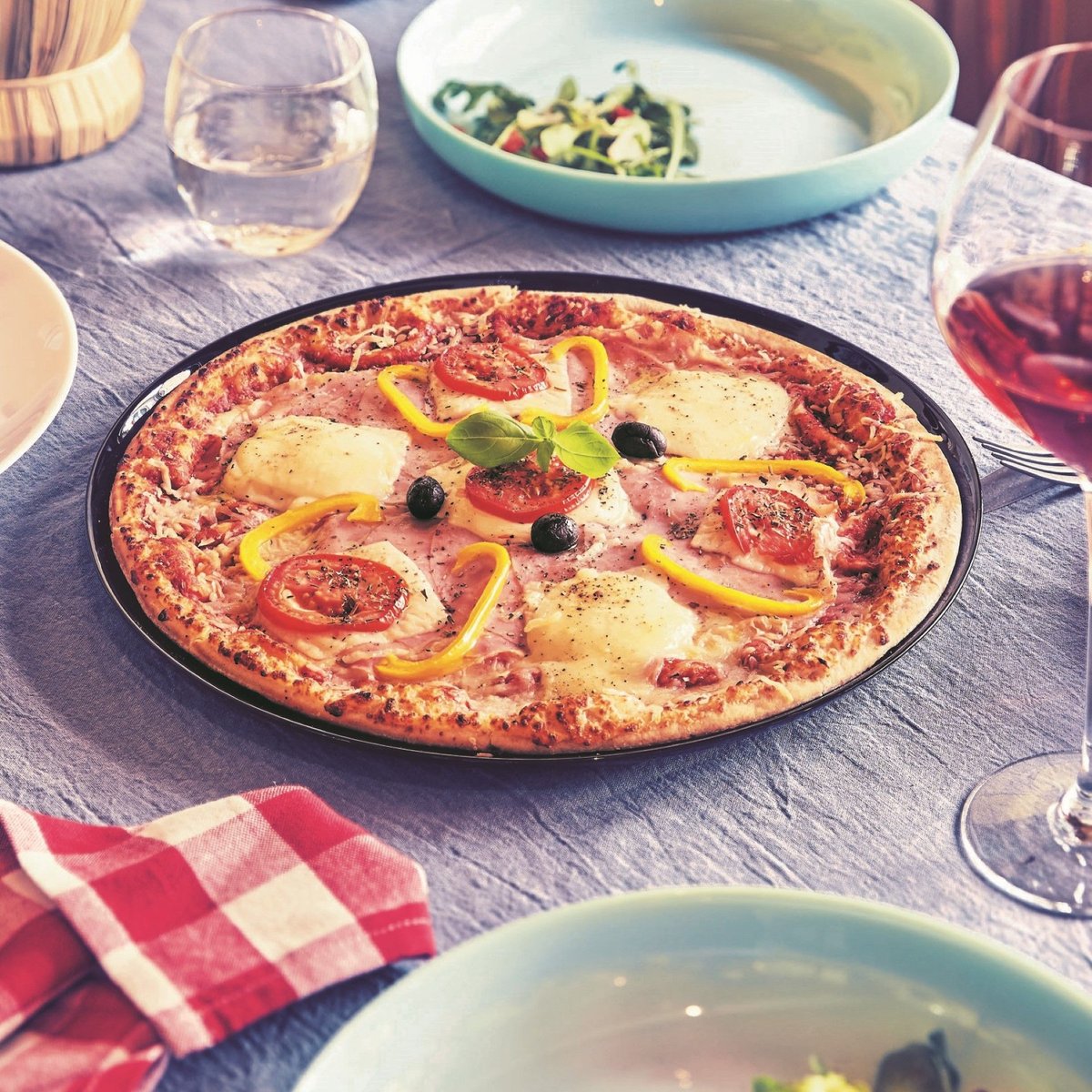 6 assiettes à pizza noires -FRIEND'S TIME noir, LUMINARC