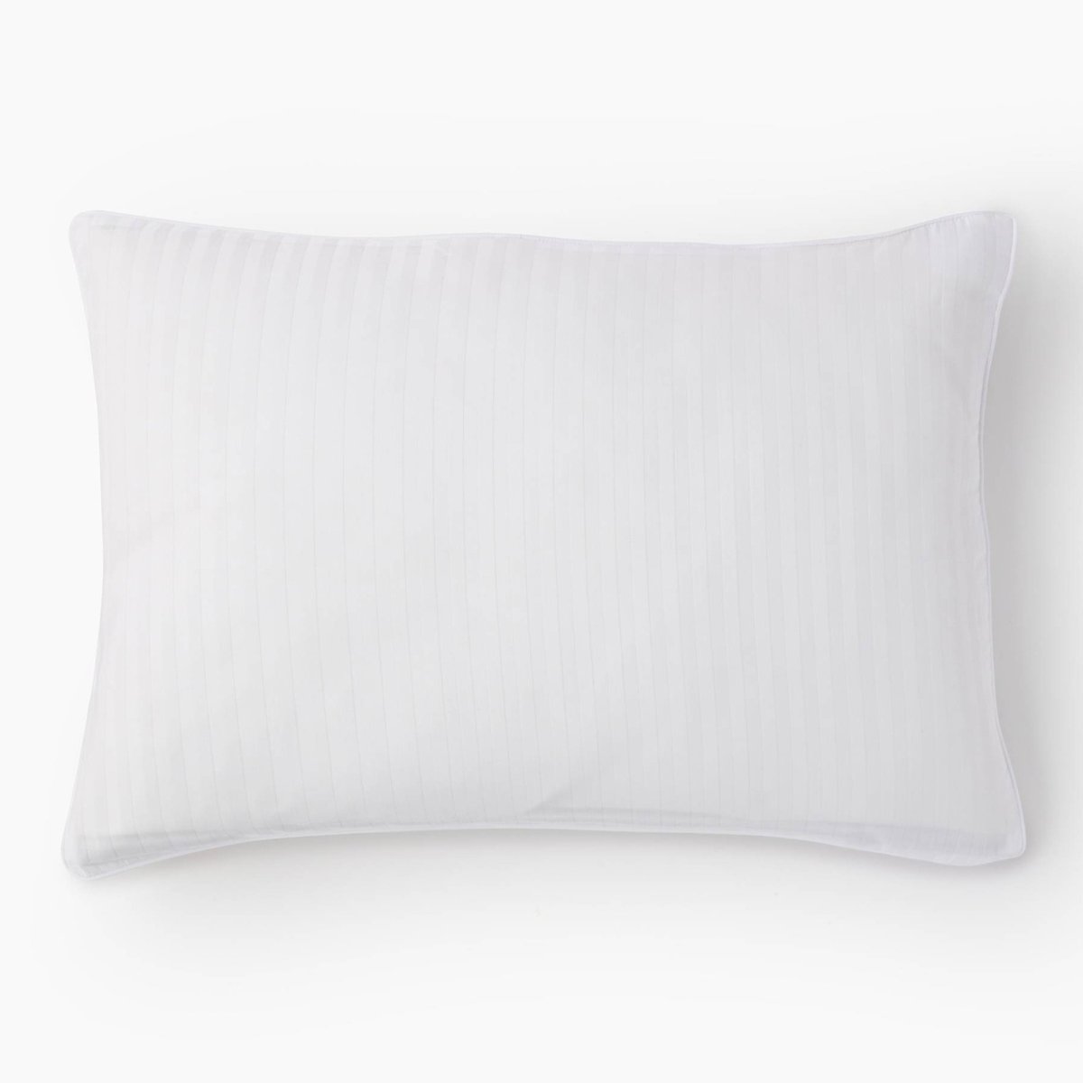 Taie d'oreiller satin de coton bio GOTS blanc, MONOPRIX