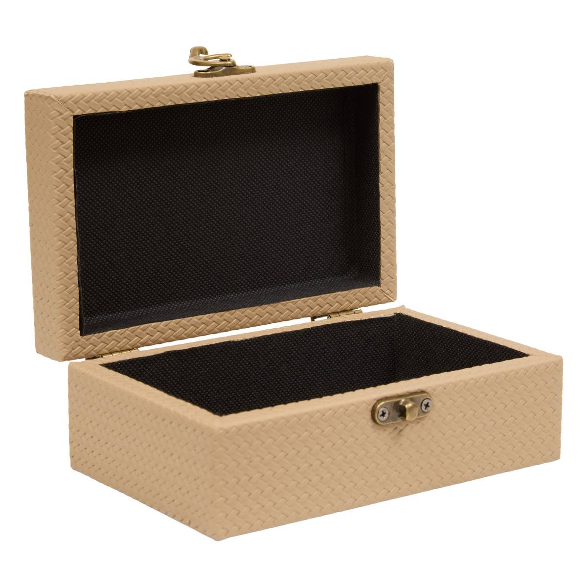 Lot de 4 boîtes rectangulaires BONIE taupe, ATMOSPHERA
