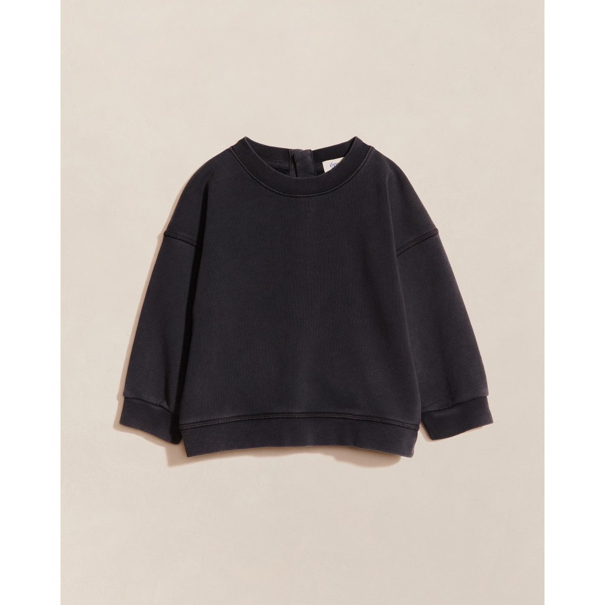 Sweat garment dye en coton bio, ESSENTIELS gris - stone grey, EMOI EMOI