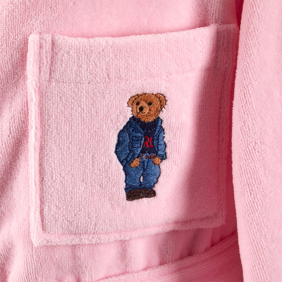 Peignoir de bain en velours, DENIM BEAR carmel pink, RALPH LAUREN HOME