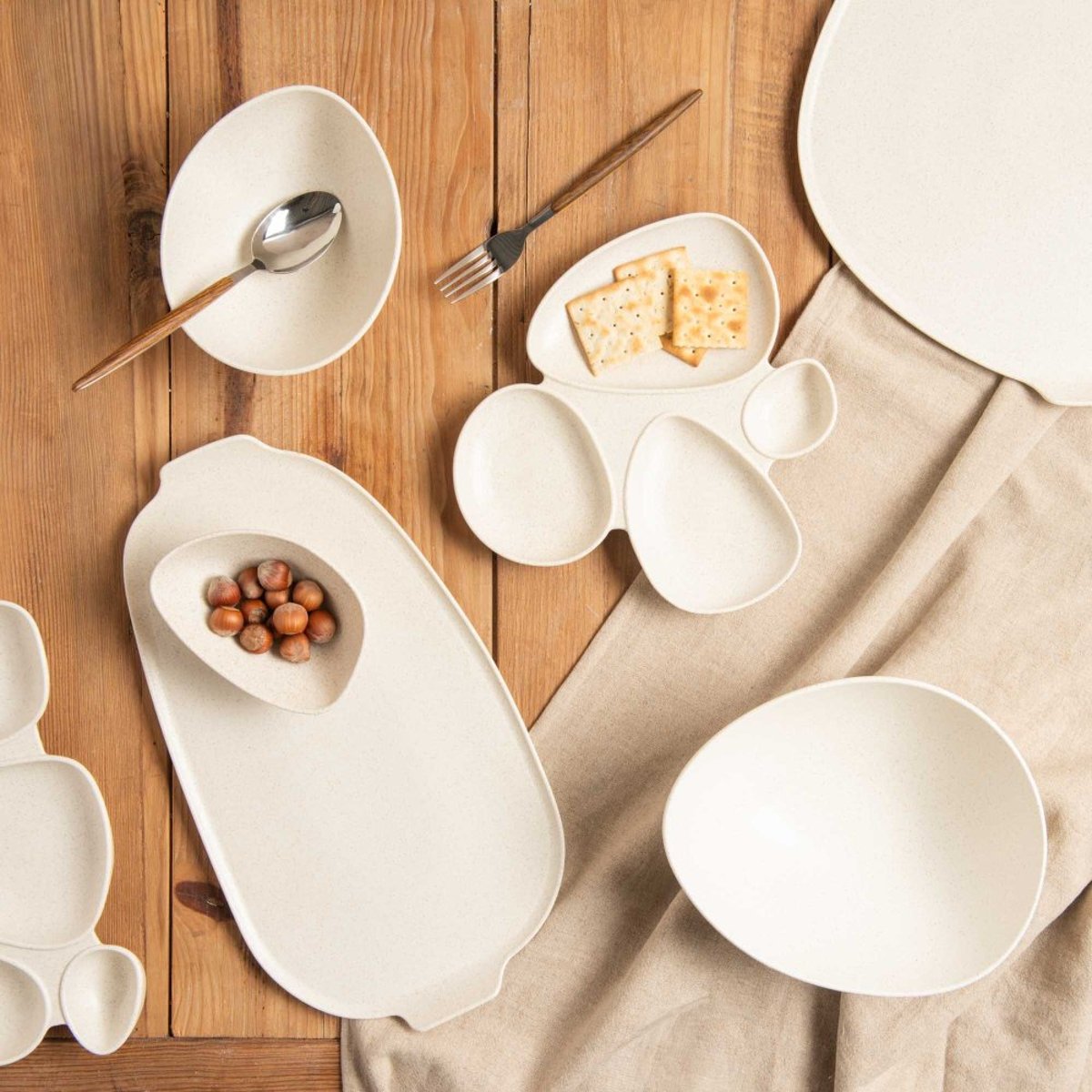 Plat apéritif Dipsa 40x23 cm crème / ivoire, TABLE PASSION