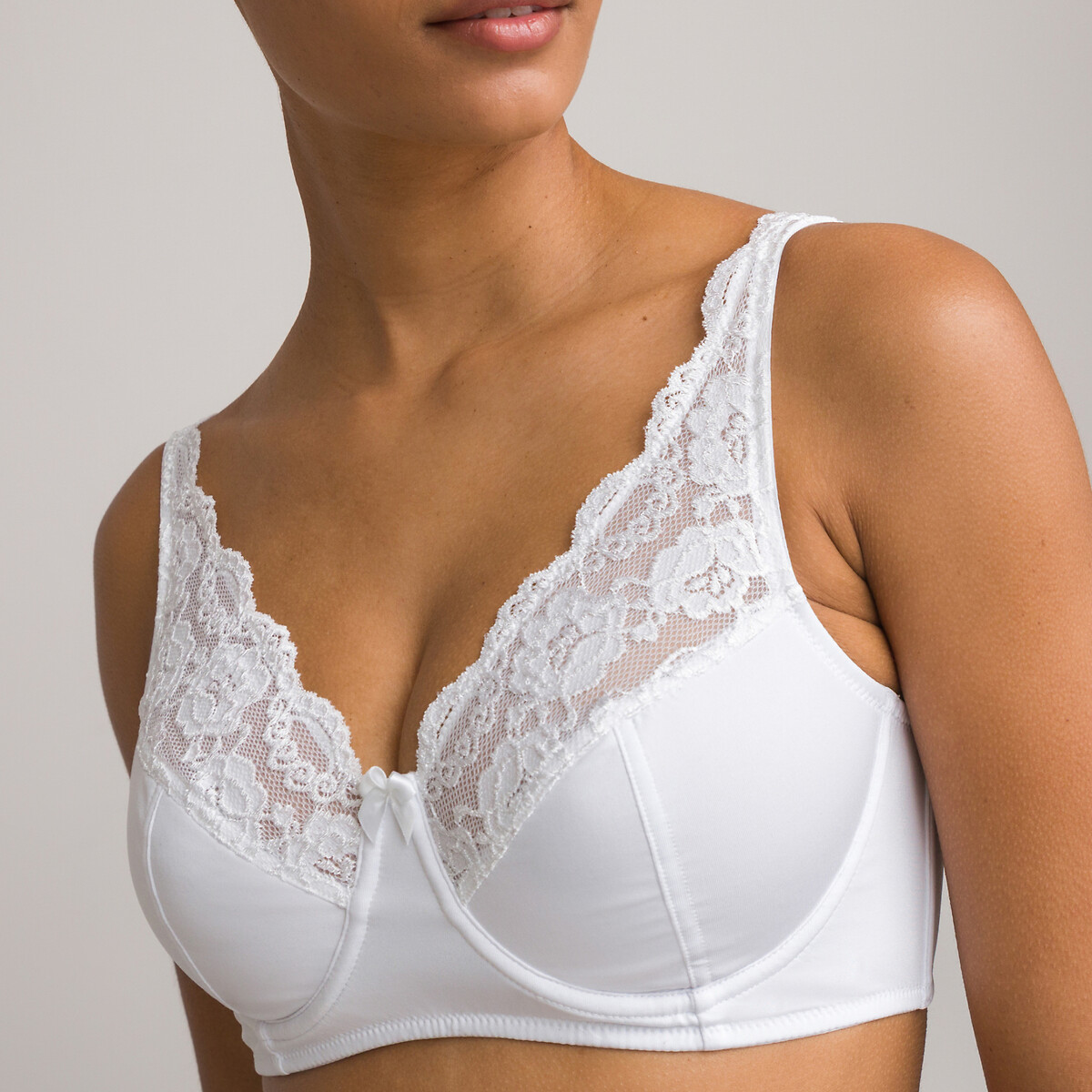 Soutien-gorge minimiseur en dentelle Anthea blanc, ANNE WEYBURN