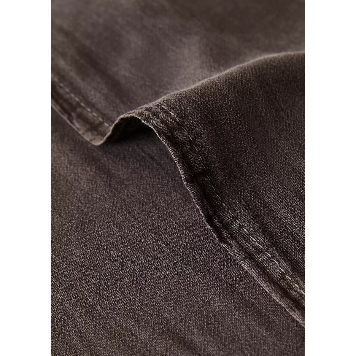 Housse de coussin pour lit en coton garment-dyed 50x50 cm café, MANGO HOME
