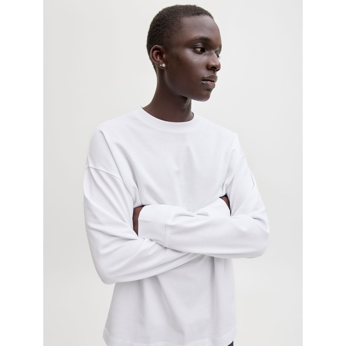 T-Shirt À Manches Longues white, JACK & JONES