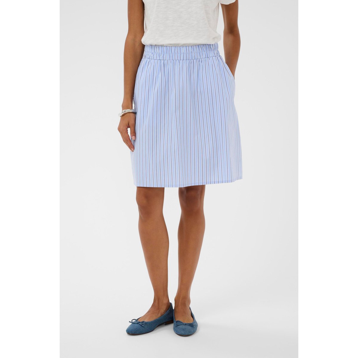 Jupe - tissage léger bleu blue stripe, CULTURE