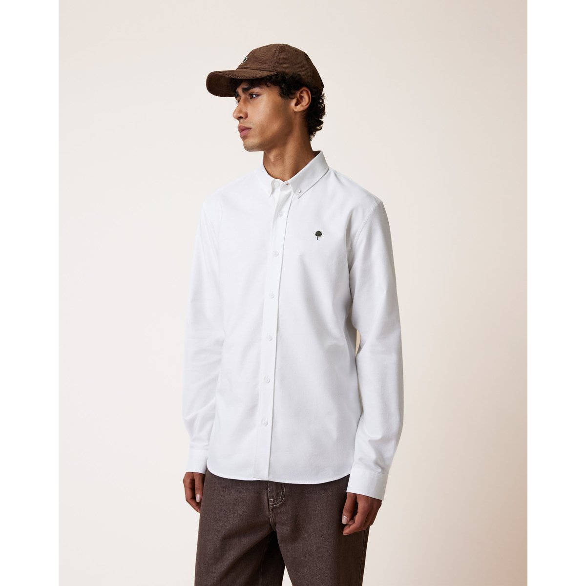 Chemise en tissu Oxford écru, FAGUO