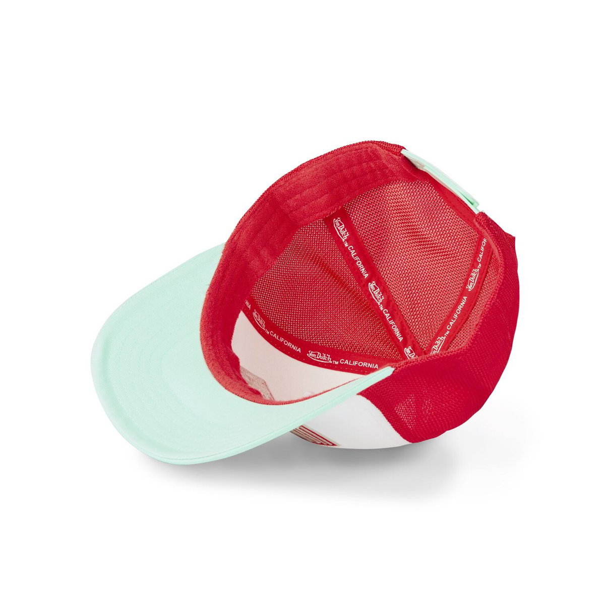 Casquette Trucker S-CURVED blanc/vert pâle/rouge, VON DUTCH
